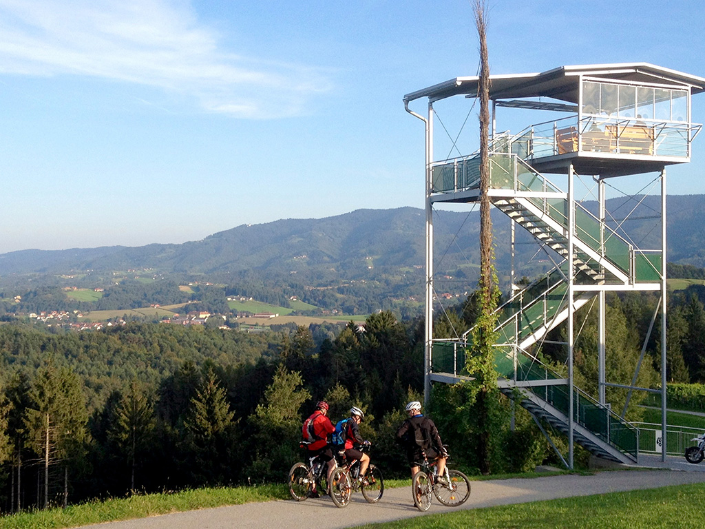 Grenzenloses Mountainbiken, Buschenschank Garber